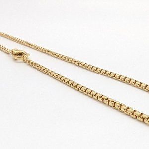 David Yurman Solid 18K Yellow Gold 2.7mm Box Chain 22 Inches